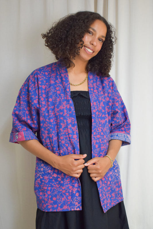 Reversible Linen Kimono